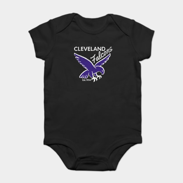 Retro Hockey Cleveland Falcons Hockey Team 30s Baby Bodysuit by Yesteeyear